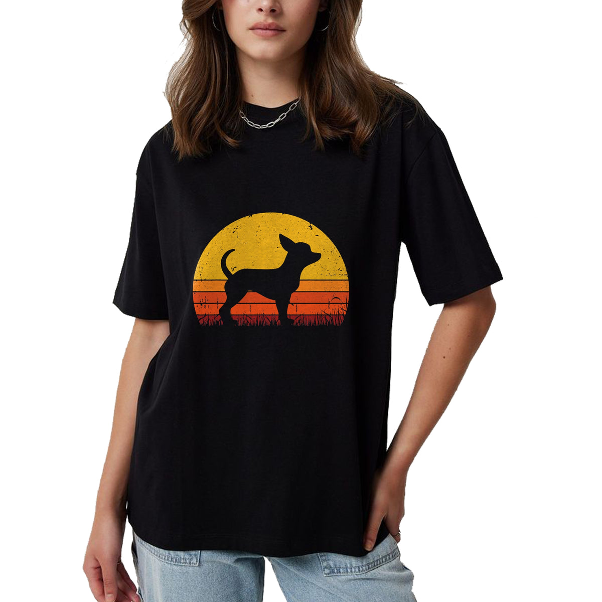 Dog Love Shirt, Dog Lover Gift T-Shirt/Hoodie/Sweatshirt HLT00 - Retro Chihuahua Men Women Dog Mom Dad Chihuahua T-Shirt