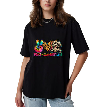 Dog Love Shirt, Dog Lover Gift T-Shirt/Hoodie/Sweatshirt HLT00 - Peace Love Rescue Dog Lover Parent Adopted Tie Dye T-Shirt