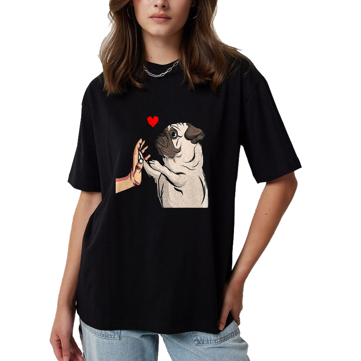 Dog Love Shirt, Dog Lover Gift T-Shirt/Hoodie/Sweatshirt HLT00 - Pug Love Funny Dog Lover Owner Girls Gift T-Shirt