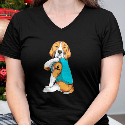 Dog Love Shirt, Dog Lover Gift T-Shirt/Hoodie/Sweatshirt HLT00 - Beagle I Love Mom Apparel, Dog Mom Gifts Womens T-Shirt