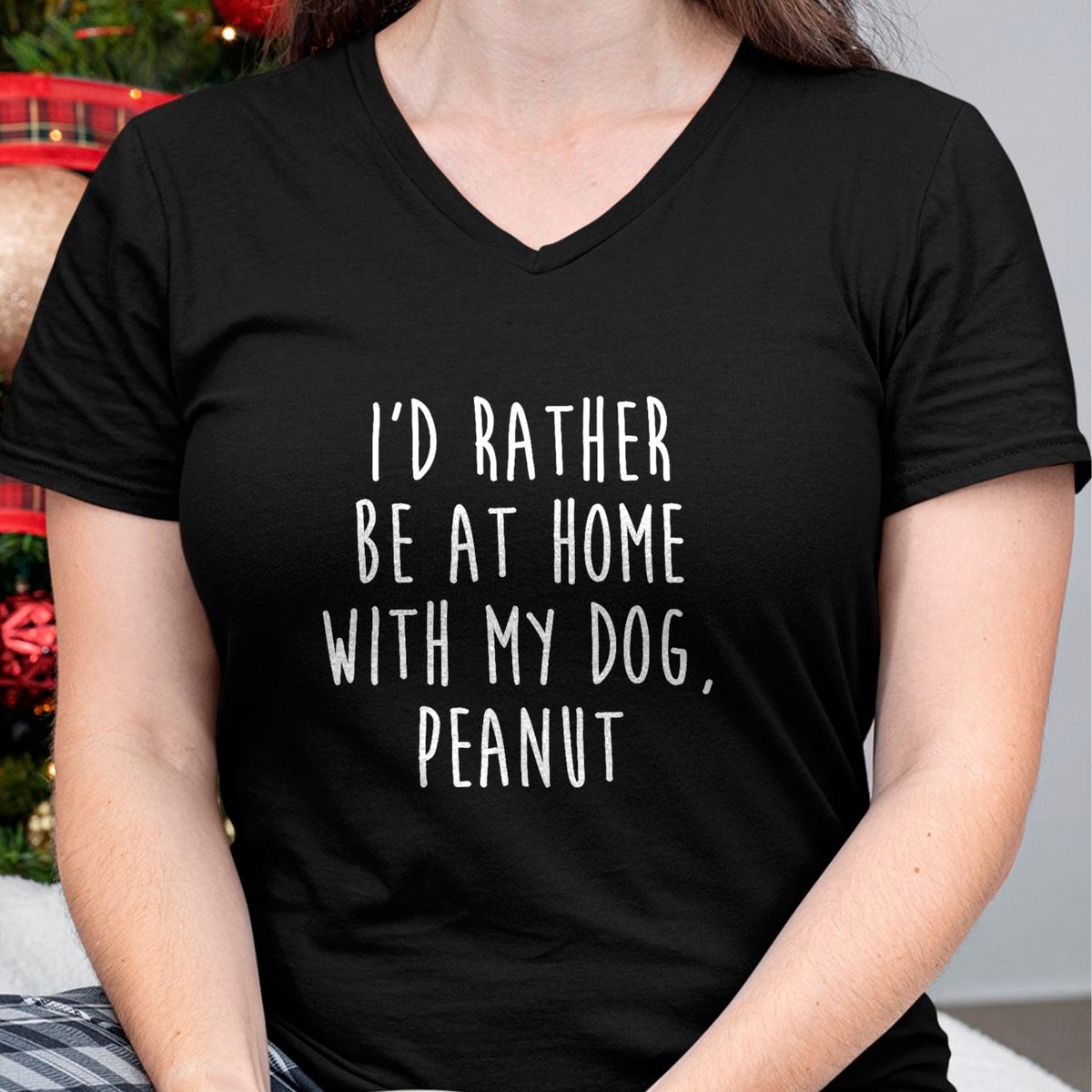 Dog Love Shirt, Dog Lover Gift T-Shirt/Hoodie/Sweatshirt HLT00 - Peanut Dog Name T-Shirt Dog Gift T-Shirt