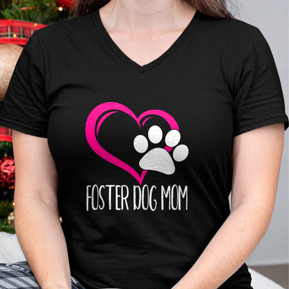 Dog Love Shirt, Dog Lover Gift T-Shirt/Hoodie/Sweatshirt HLT00 - Foster Dog Mom Shirt Cute Dog Paw Heart T-Shirt