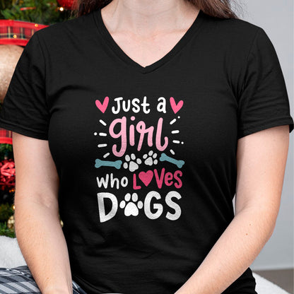 Dog Love Shirt, Dog Lover Gift T-Shirt/Hoodie/Sweatshirt HLT00 - Just a Girl Who Loves Dogs Funny Gift for Dog Lovers T-Shirt
