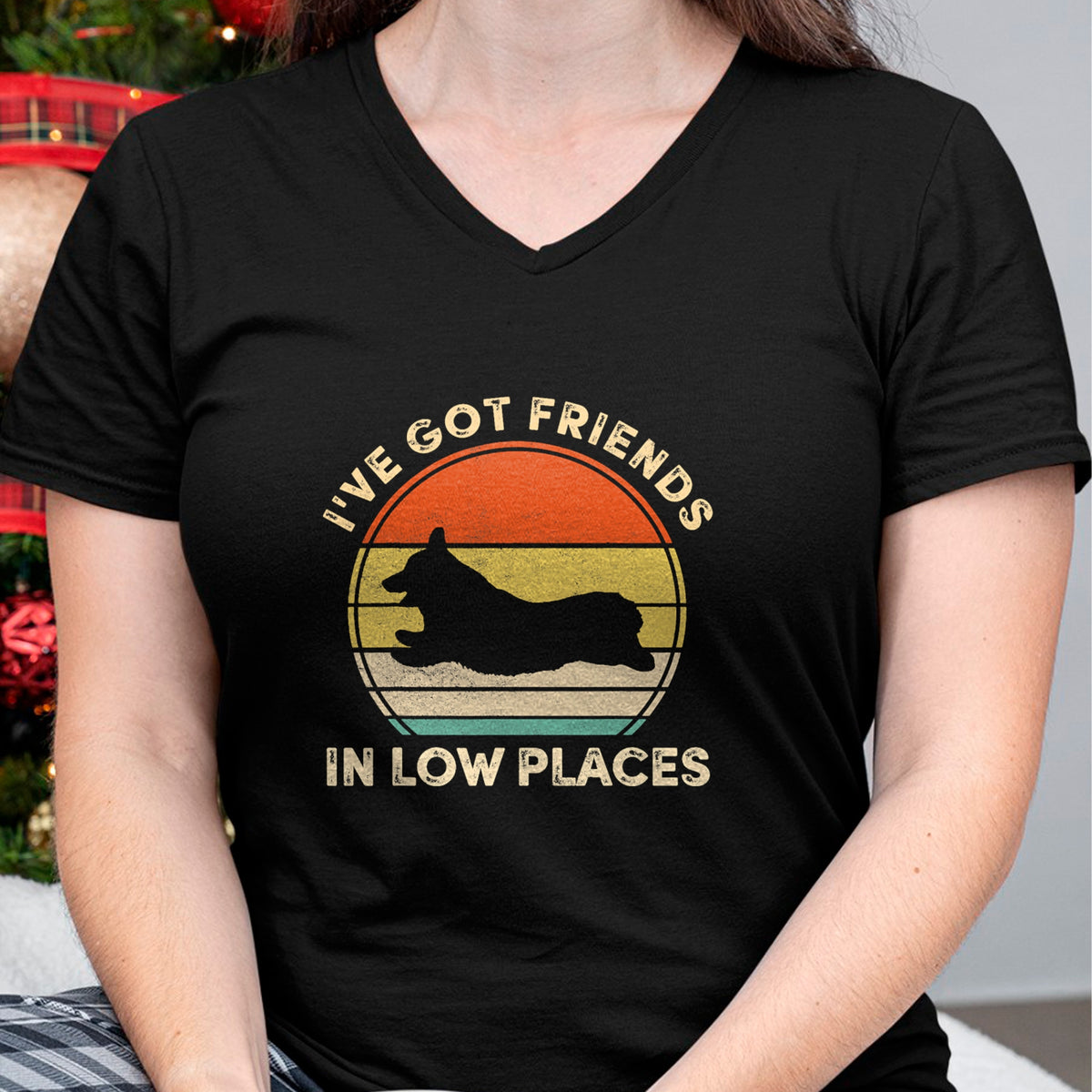Dog Love Shirt, Dog Lover Gift T-Shirt/Hoodie/Sweatshirt HLT00 - I_ve Got Friends In Low Places Funny Welsh Corgi Dog Lover T-Shirt