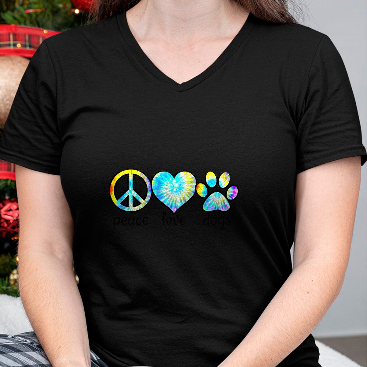 Dog Love Shirt, Dog Lover Gift T-Shirt/Hoodie/Sweatshirt HLT00 - Dog Love Shirt Dog Mom Dog Dads Gift Peace Love Dogs Tie Dye T-Shirt