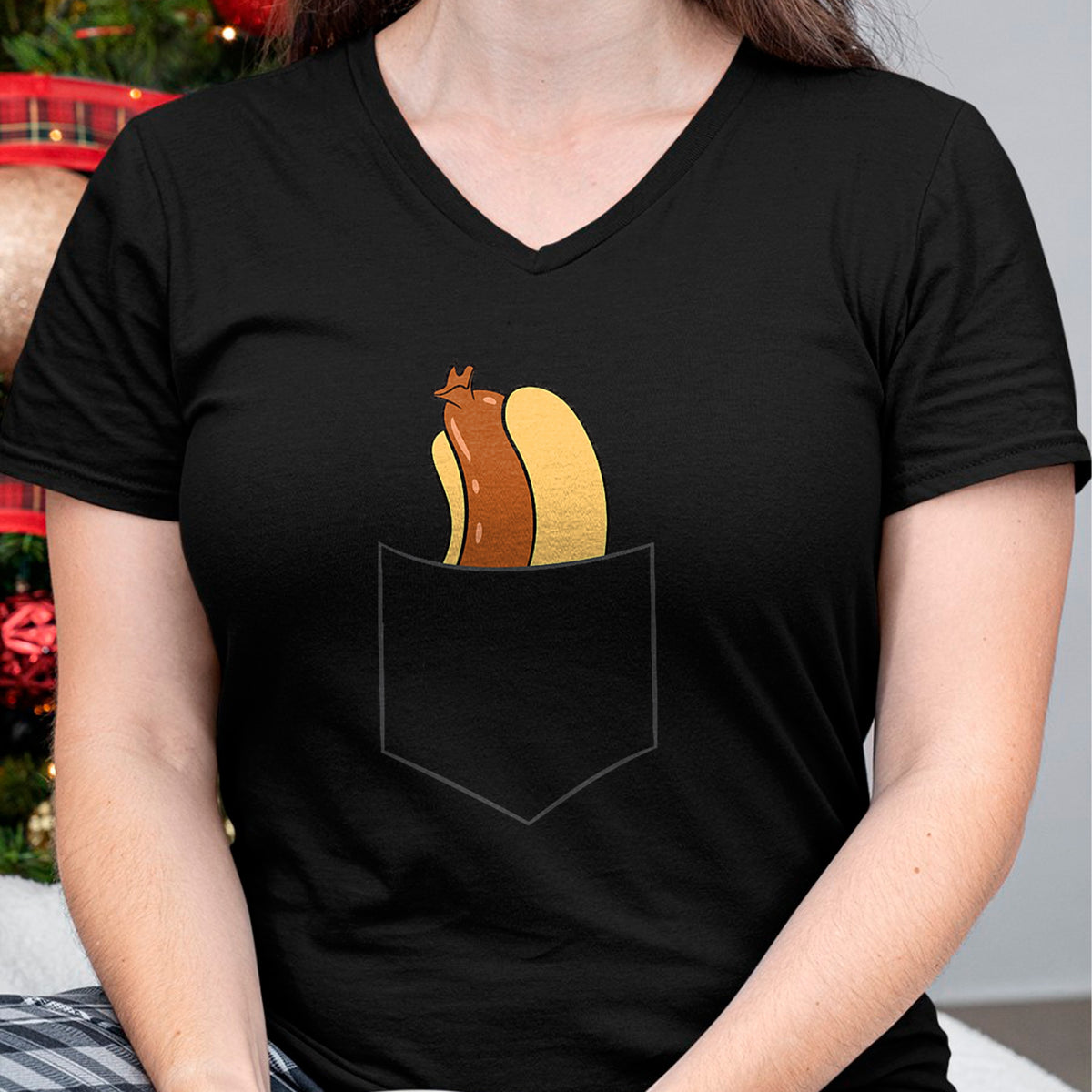 Dog Love Shirt, Dog Lover Gift T-Shirt/Hoodie/Sweatshirt HLT00 - Hotdog In A Pocket Love Hotdog Pocket Hot Dog T-Shirt