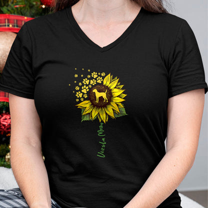 Dog Love Shirt, Dog Lover Gift T-Shirt/Hoodie/Sweatshirt HLT00 - Vizsla Mom Sunflower Vizsla Gifts Dog Mom Mama T-Shirt