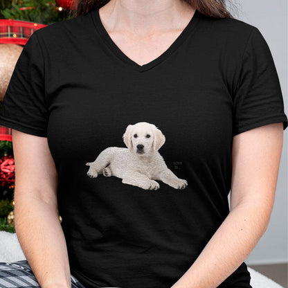 Dog Love Shirt, Dog Lover Gift T-Shirt/Hoodie/Sweatshirt HLT00 - White Labrador Retriever Shirt Yellow Love Lab Mom Dog Dad T-Shirt