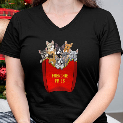 Dog Love Shirt, Dog Lover Gift T-Shirt/Hoodie/Sweatshirt HLT00 - Frenchie Fries Shirt French Bulldog Dog Mom Dog Dad Cute T-Shirt