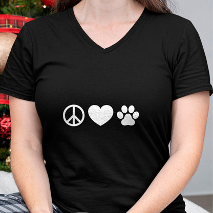 Dog Love Shirt, Dog Lover Gift T-Shirt/Hoodie/Sweatshirt HLT00 - Peace, Love and Dogs T Shirt T-Shirt