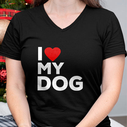 Dog Love Shirt, Dog Lover Gift T-Shirt/Hoodie/Sweatshirt HLT00 - I Love My Dog Tshirt for Dog Lovers with Heart T-Shirt