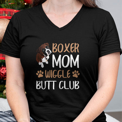 Dog Love Shirt, Dog Lover Gift T-Shirt/Hoodie/Sweatshirt HLT00 -Boxer Mom Wiggle Butt Club Dog Lover T-Shirt