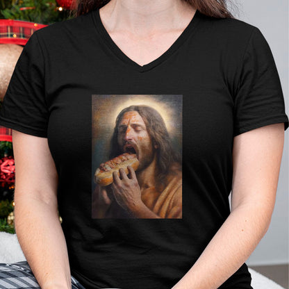 Dog Love Shirt, Dog Lover Gift T-Shirt/Hoodie/Sweatshirt HLT00 - Jesus loves hot dogs T-Shirt