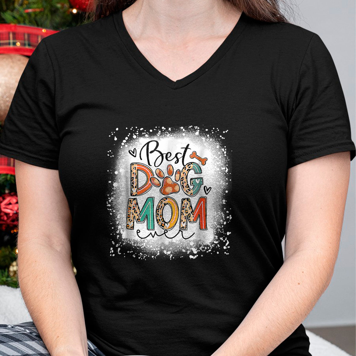 Dog Love Shirt, Dog Lover Gift T-Shirt/Hoodie/Sweatshirt HLT00 - Best Dog Mom Ever Bleached Mother_s Day Dog Mommy Girl T-Shirt