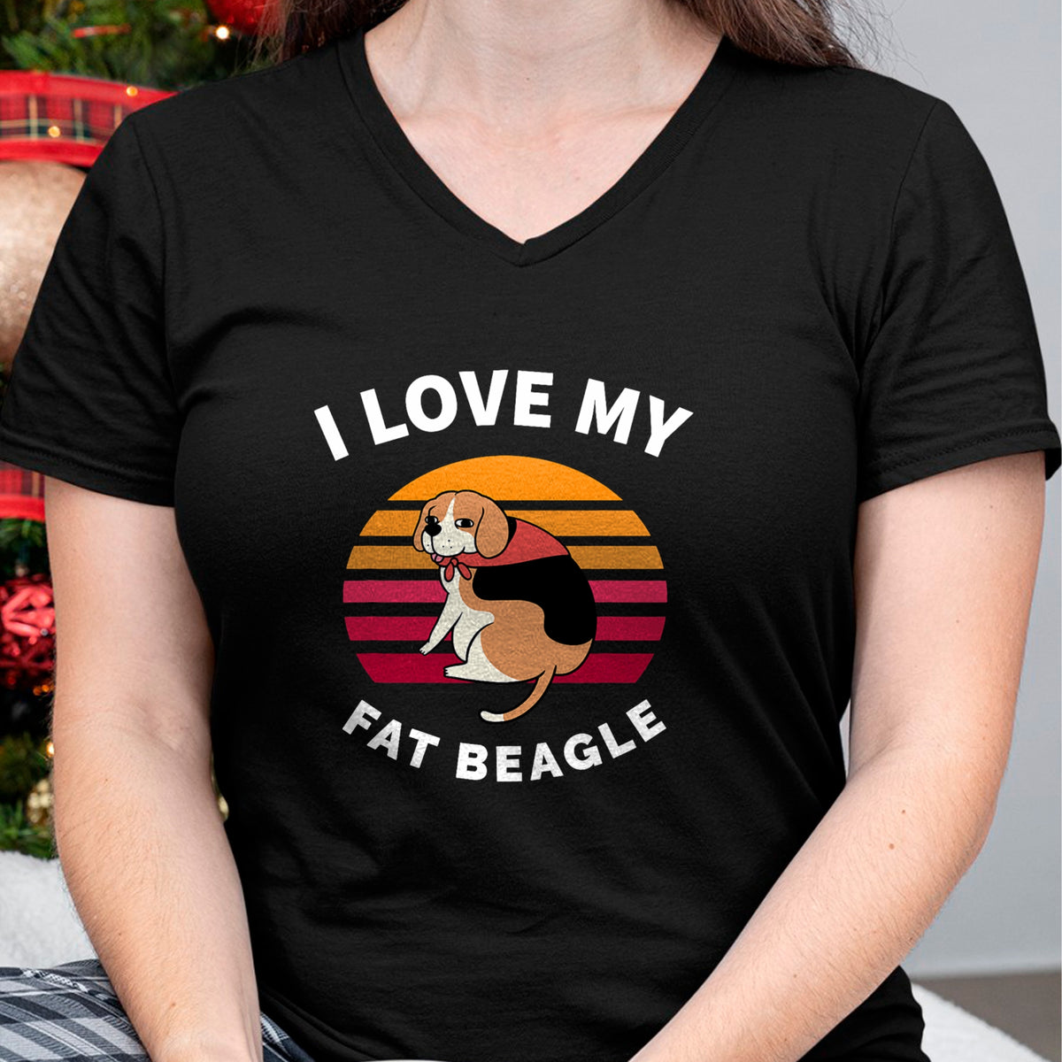 Dog Love Shirt, Dog Lover Gift T-Shirt/Hoodie/Sweatshirt HLT00 - I Love My Fat Beagle - Beagle Dog T-Shirt