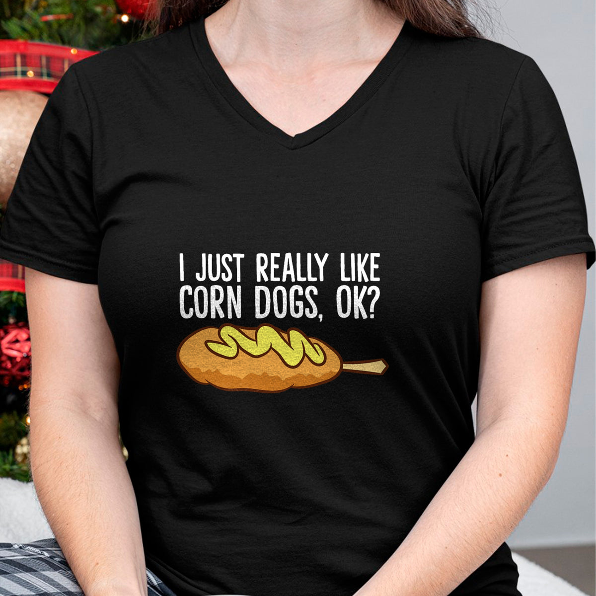 Dog Love Shirt, Dog Lover Gift T-Shirt/Hoodie/Sweatshirt HLT00 - I Just Really Like Corn Dogs, Ok Love Corndogs T-Shirt