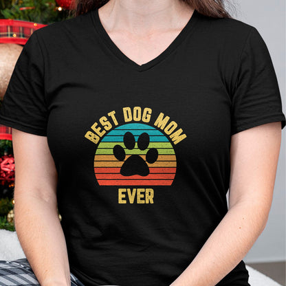 Dog Love Shirt, Dog Lover Gift T-Shirt/Hoodie/Sweatshirt HLT00 - Vintage Dog Mom Shirt Mother Loves Dogs Mama Colorful Design T-Shirt