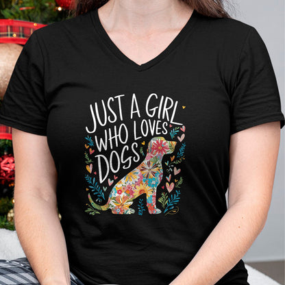 Dog Love Shirt, Dog Lover Gift T-Shirt/Hoodie/Sweatshirt HLT00 - Dog Cute Just A Girl Who Loves Dogs T-Shirt