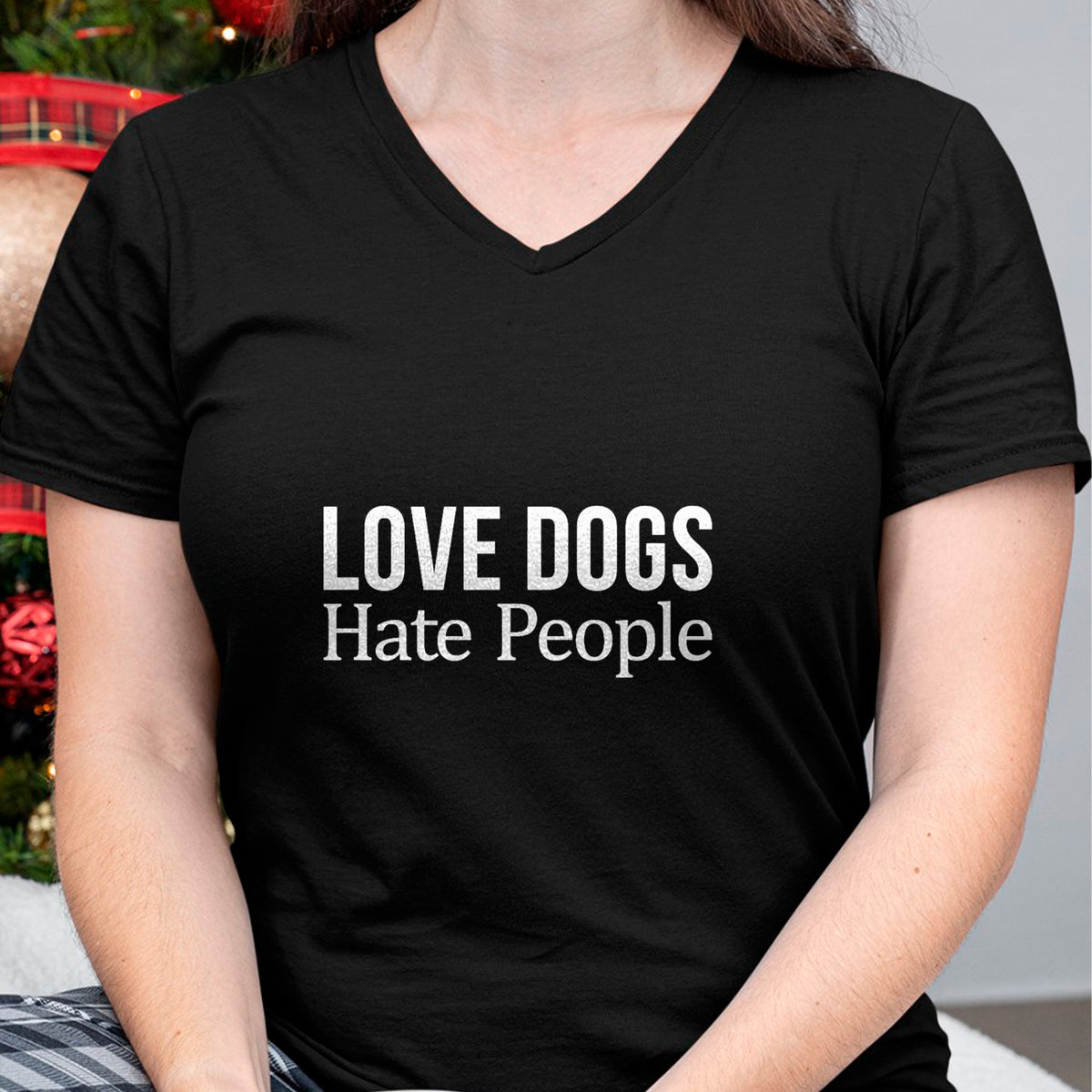 Dog Love Shirt, Dog Lover Gift T-Shirt/Hoodie/Sweatshirt HLT00 - Love Dogs - Hate People - T-Shirt
