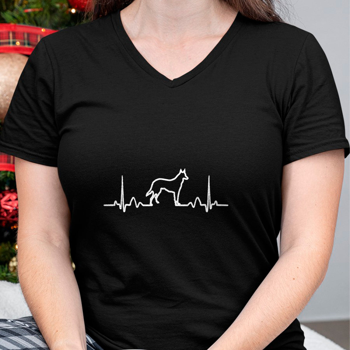 Dog Love Shirt, Dog Lover Gift T-Shirt/Hoodie/Sweatshirt HLT00 - German Shepherd Dog Heartbeat Funny Dog Gift Tee Shirt T-Shirt