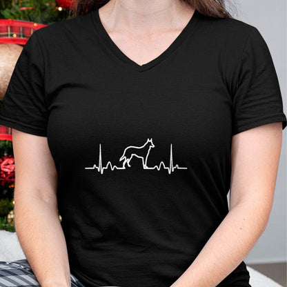 Dog Love Shirt, Dog Lover Gift T-Shirt/Hoodie/Sweatshirt HLT00 - German Shepherd Dog Heartbeat Funny Dog Gift Tee Shirt T-Shirt