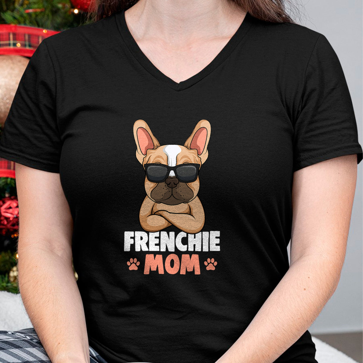Dog Love Shirt, Dog Lover Gift T-Shirt/Hoodie/Sweatshirt HLT00 - Frenchie Mom French Bulldog Dog Womens T-Shirt
