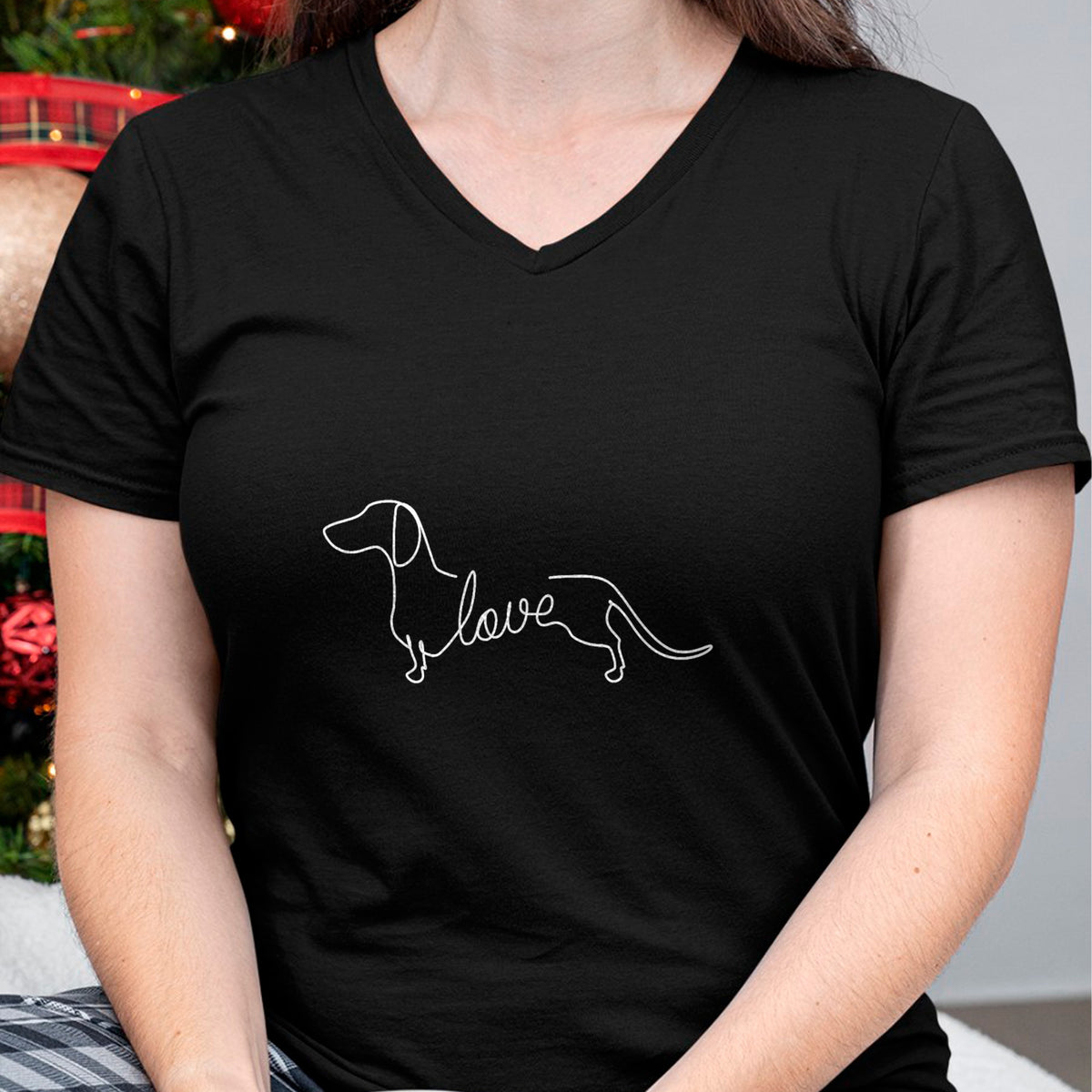 Dog Love Shirt, Dog Lover Gift T-Shirt/Hoodie/Sweatshirt HLT00 - Dachshund Chiweenie Wiener Dog Love Sketch Art Dog T-Shirt