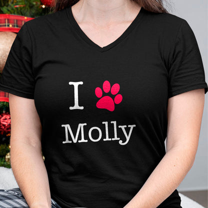 Dog Love Shirt, Dog Lover Gift T-Shirt/Hoodie/Sweatshirt HLT00 - I Love Molly Dog Name T-Shirt Gift Shirt T-Shirt