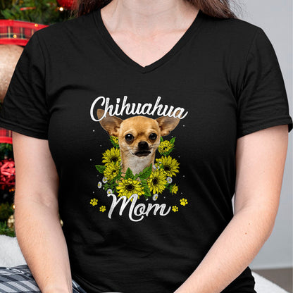 Dog Love Shirt, Dog Lover Gift T-Shirt/Hoodie/Sweatshirt HLT00 - Dog Mom Sunflower Gift Love Dogs and Flowers T-Shirt