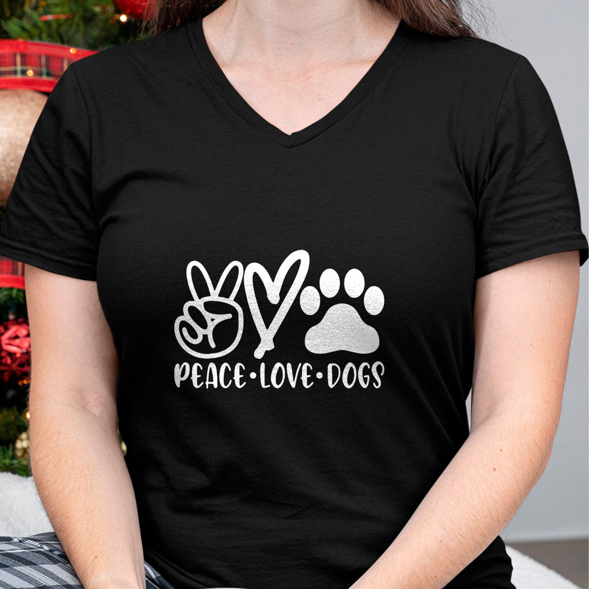 Dog Love Shirt, Dog Lover Gift T-Shirt/Hoodie/Sweatshirt HLT00 - Retro Vintage Peace Love Dog Tshirt Funny Dog Lover Gifts T-Shirt