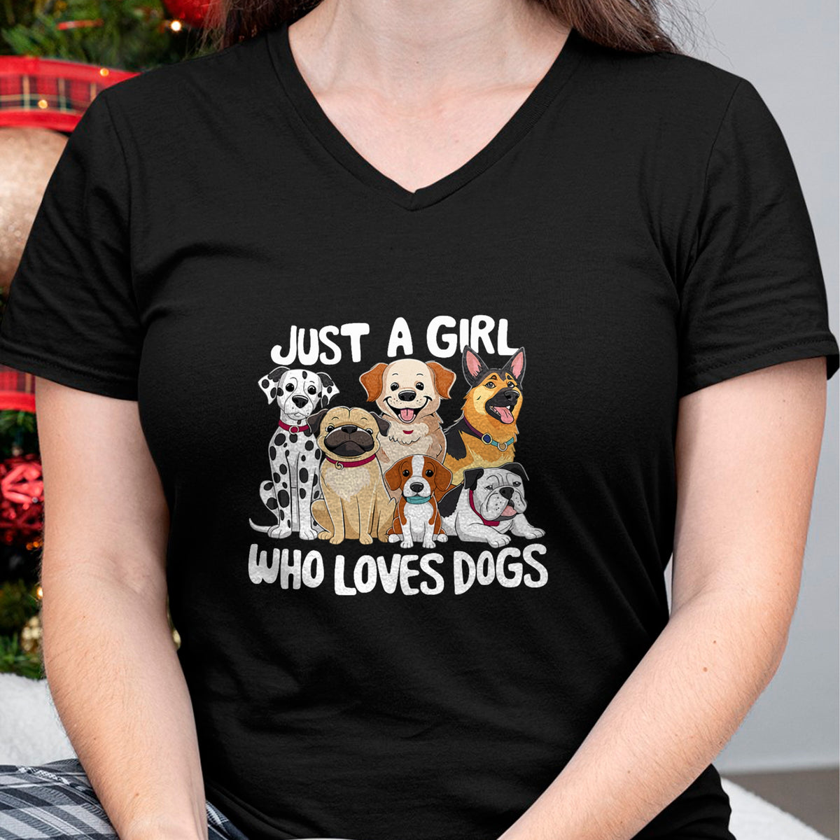 Dog Love Shirt, Dog Lover Gift T-Shirt/Hoodie/Sweatshirt HLT00 - Dog Lover Just a Girl who loves Dogs T-Shirt