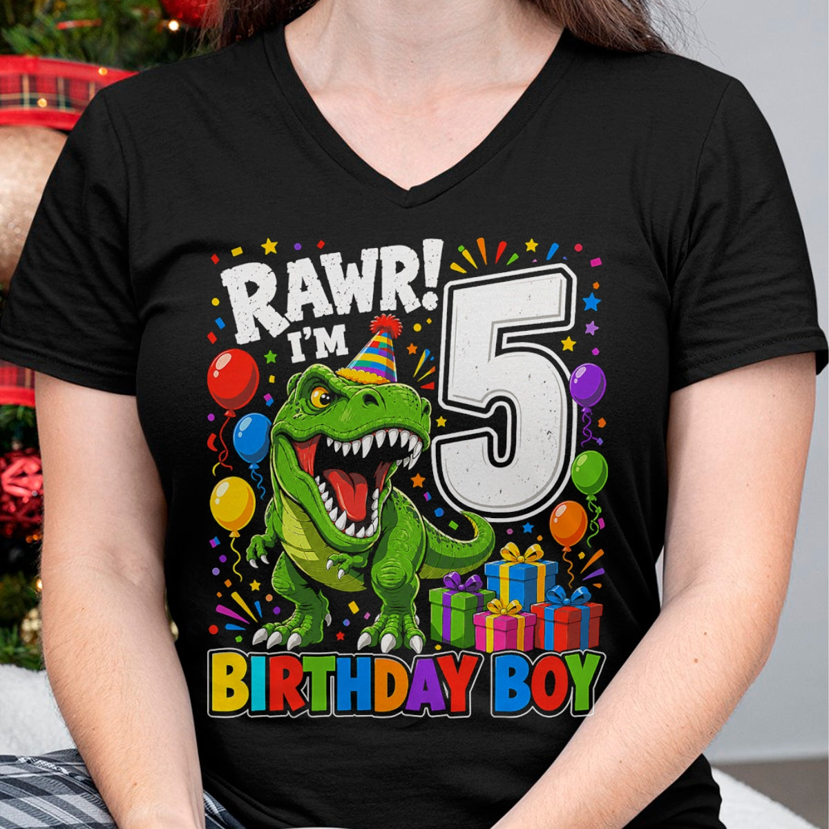 Best Dinosaur Lover Shirt, Funny Dinosaur UnisexT-Shirt/Hoodie/Sweatshirt HLT00 - Dinosaur 5th Five Rawr I_m 5 Birthday Boy T Rex Boys Gifts T-Shirt