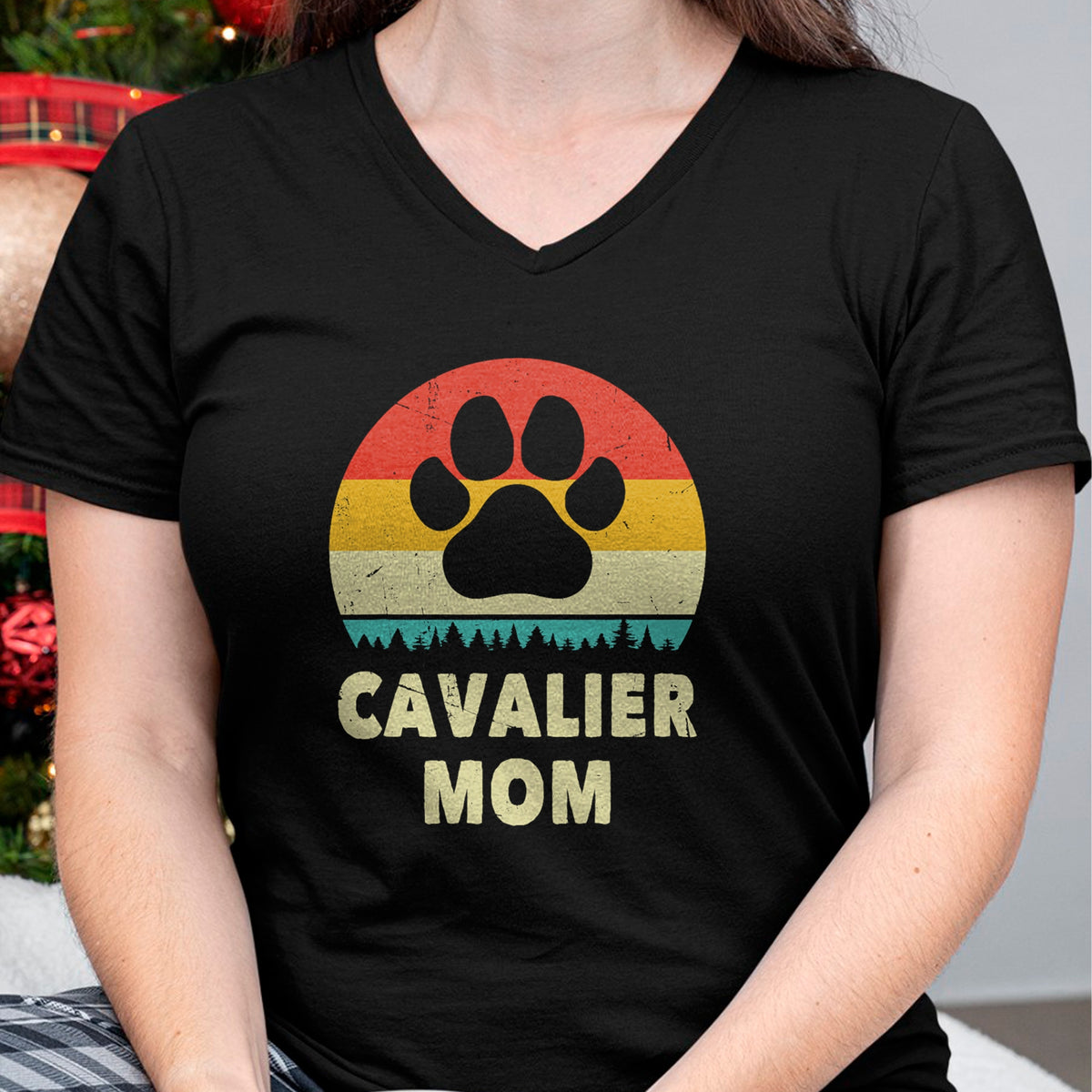 Dog Love Shirt, Dog Lover Gift T-Shirt/Hoodie/Sweatshirt HLT00 - Cavalier King Charles Spaniel Mom Vintage Dog Gift Women T-Shirt