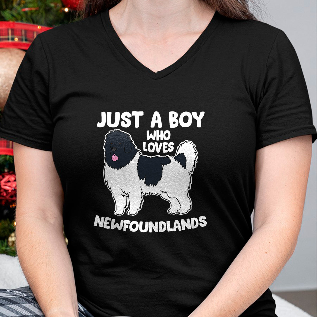 Dog Love Shirt, Dog Lover Gift T-Shirt/Hoodie/Sweatshirt HLT00 - Just a Boy Who Loves Newfoundland Dogs T-Shirt