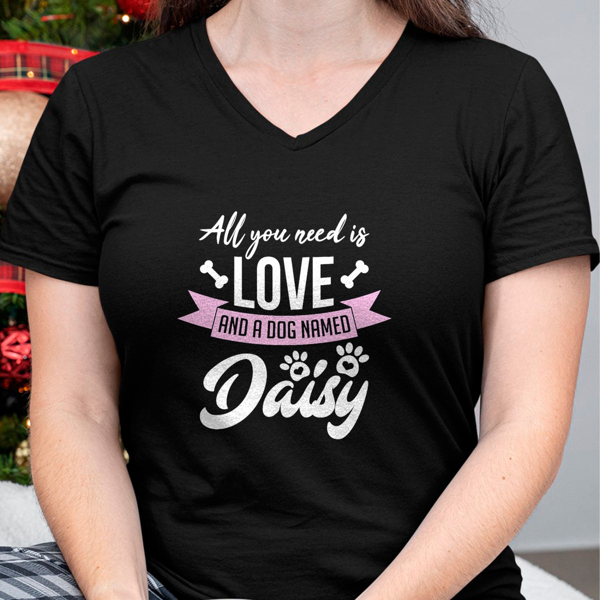 Dog Love Shirt, Dog Lover Gift T-Shirt/Hoodie/Sweatshirt HLT00 - All You Need Is Love And A Dog Named Daisy Owner T-Shirt