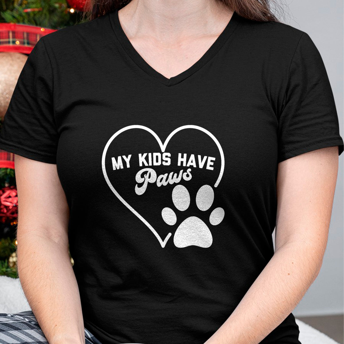 Dog Love Shirt, Dog Lover Gift T-Shirt/Hoodie/Sweatshirt HLT00 - Funny Pet Lover Cat Dog Mom Dad MY KIDS HAVE PAWS T-Shirt