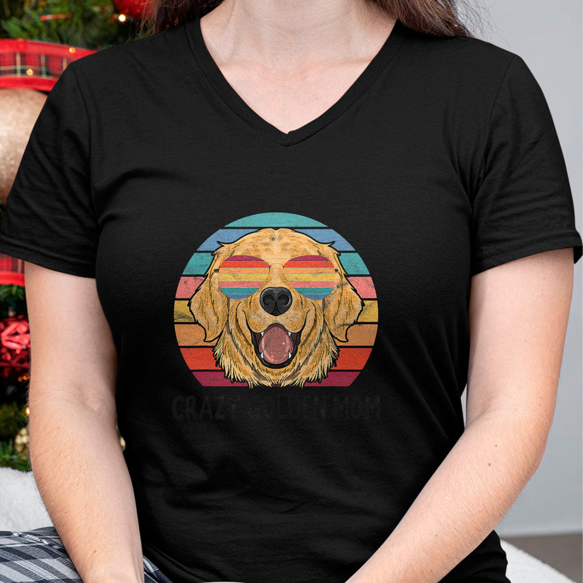 Dog Love Shirt, Dog Lover Gift T-Shirt/Hoodie/Sweatshirt HLT00 - Golden Retriever Dog Mom Gifts Crazy Golden Dog Mom T-Shirt