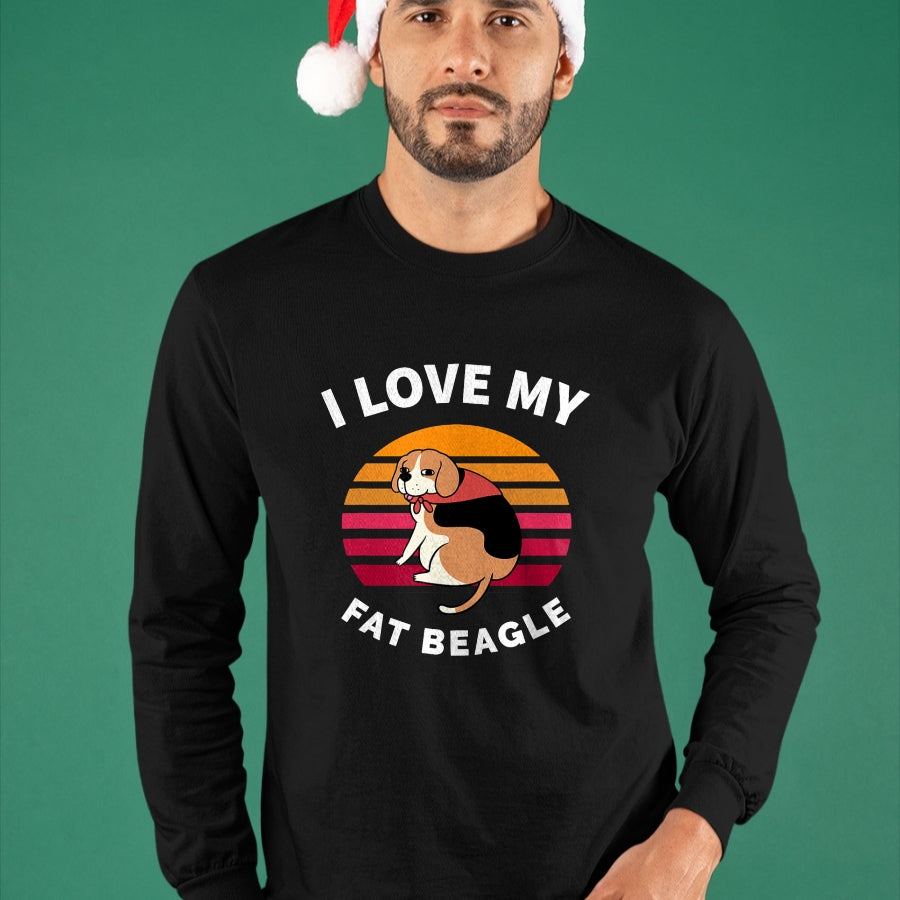 Dog Love Shirt, Dog Lover Gift T-Shirt/Hoodie/Sweatshirt HLT00 - I Love My Fat Beagle - Beagle Dog T-Shirt