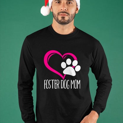Dog Love Shirt, Dog Lover Gift T-Shirt/Hoodie/Sweatshirt HLT00 - Foster Dog Mom Shirt Cute Dog Paw Heart T-Shirt