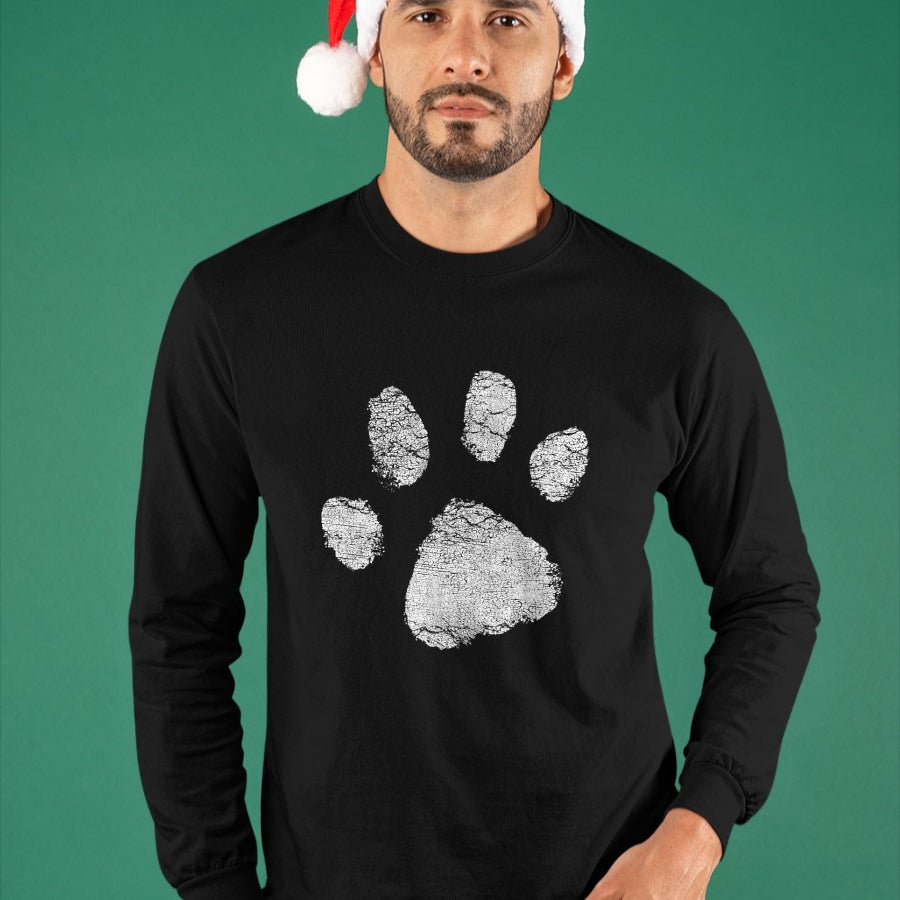 Dog Love Shirt, Dog Lover Gift T-Shirt/Hoodie/Sweatshirt HLT00 - Dog Lovers Long Sleeve Shirt Women Men Paw Print Dog Mom Long Sleeve T-Shirt
