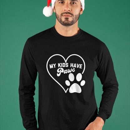 Dog Love Shirt, Dog Lover Gift T-Shirt/Hoodie/Sweatshirt HLT00 - Funny Pet Lover Cat Dog Mom Dad MY KIDS HAVE PAWS T-Shirt