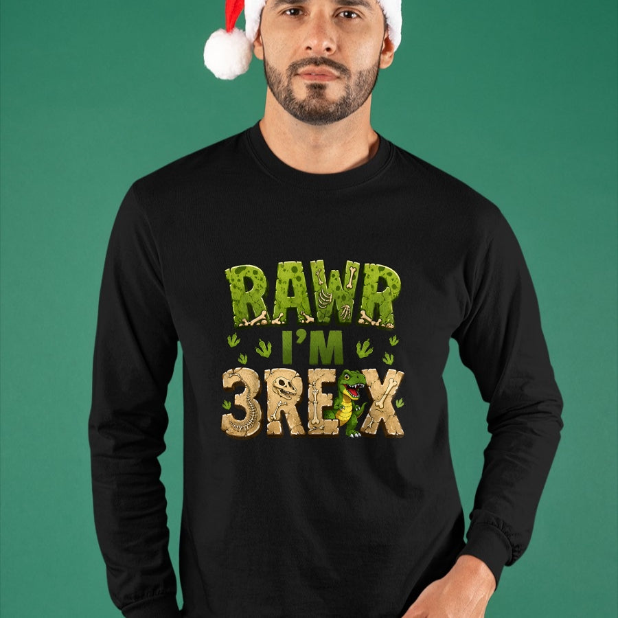 Best Dinosaur Lover Shirt, Funny Dinosaur UnisexT-Shirt/Hoodie/Sweatshirt HLT00 - 3 Year Old Dinosaur Birthday Boys Rawn Im 3-Rex T-Shirt