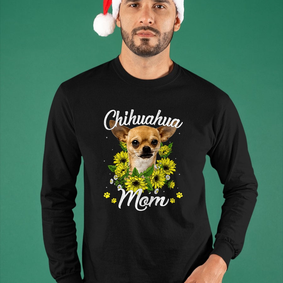 Dog Love Shirt, Dog Lover Gift T-Shirt/Hoodie/Sweatshirt HLT00 - Dog Mom Sunflower Gift Love Dogs and Flowers T-Shirt