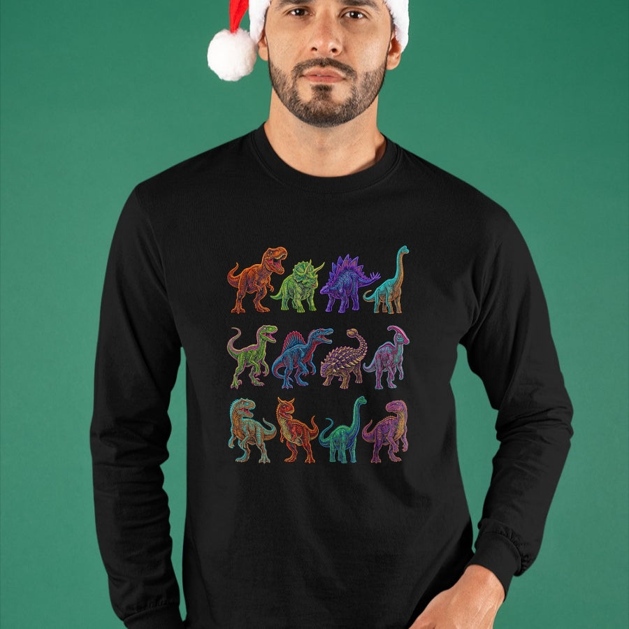 Best Dinosaur Lover Shirt, Funny Dinosaur UnisexT-Shirt/Hoodie/Sweatshirt HLT00 - Dinosaur Species Chart Paleontology Prehistoric Animals T-Shirt