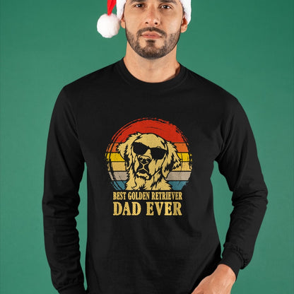 Dog Love Shirt, Dog Lover Gift T-Shirt/Hoodie/Sweatshirt HLT00 - Vintage Best Golden Retriever Dad Ever I Love My Dog T-Shirt