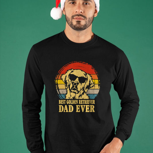 Dog Love Shirt, Dog Lover Gift T-Shirt/Hoodie/Sweatshirt HLT00 - Vintage Best Golden Retriever Dad Ever I Love My Dog T-Shirt