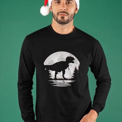 Best Dinosaur Lover Shirt, Funny Dinosaur UnisexT-Shirt/Hoodie/Sweatshirt HLT00 - Dinosaur Moon Vintage T-Rex Dino Lover Men Women Kids T-Shirt, Men, Black, 3X-Large