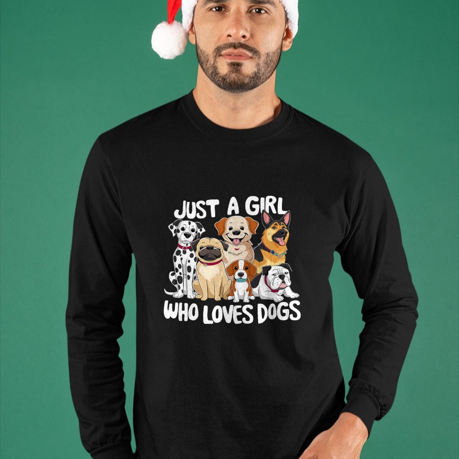 Dog Love Shirt, Dog Lover Gift T-Shirt/Hoodie/Sweatshirt HLT00 - Dog Lover Just a Girl who loves Dogs T-Shirt