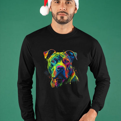 Dog Love Shirt, Dog Lover Gift T-Shirt/Hoodie/Sweatshirt HLT00 - Pit Bull Mom Dog Lover Colorful Artistic Pitbull Owner Women T-Shirt