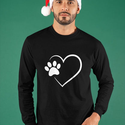 Dog Love Shirt, Dog Lover Gift T-Shirt/Hoodie/Sweatshirt HLT00 - Dog Paw Heart - Dog Lover Gift for Dog Moms T-Shirt